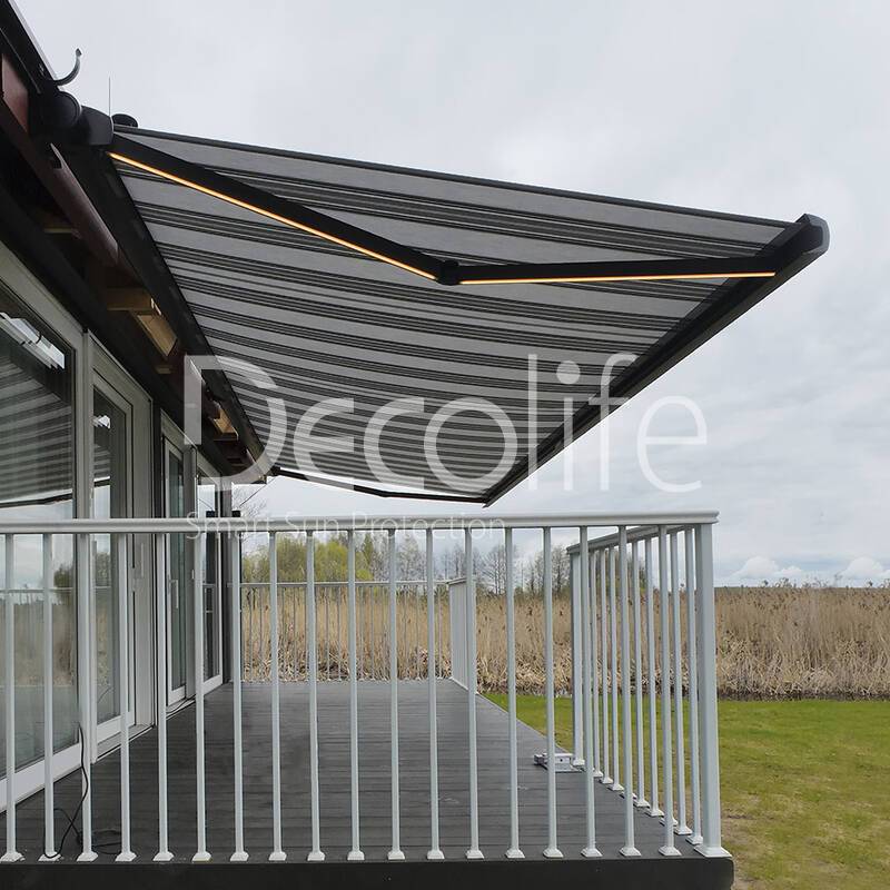 Cassette awning Decolife G500 with backlight in arms - 