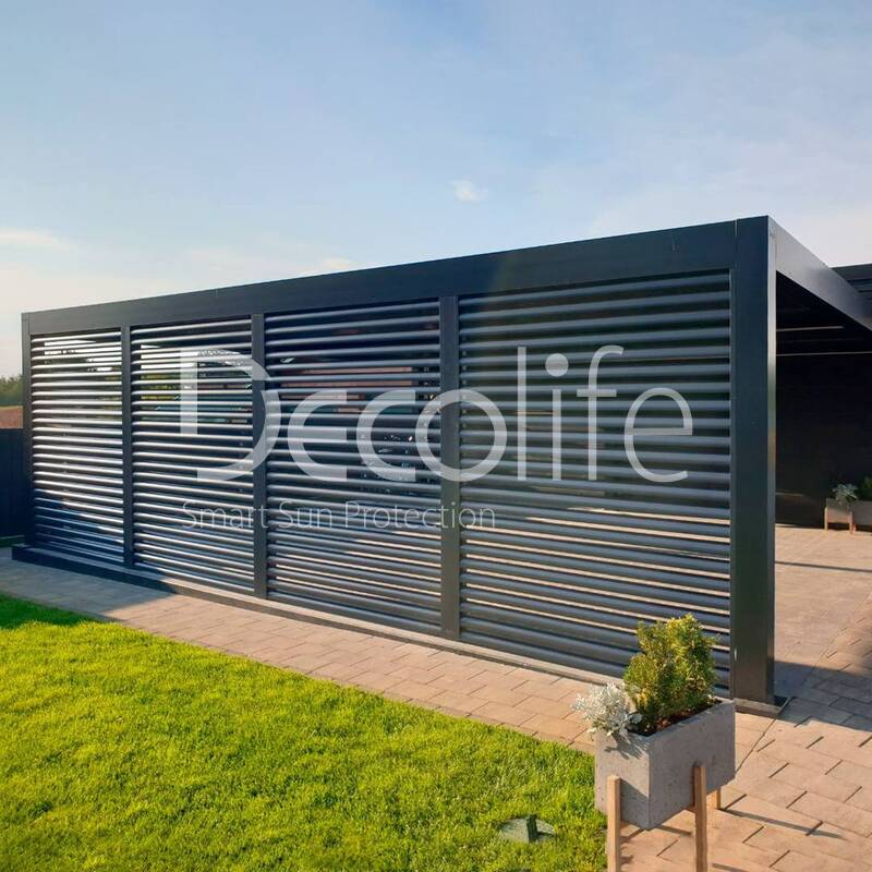 Pergola Bioclimatic B500-20P + Facade blinds FZ-44 - 