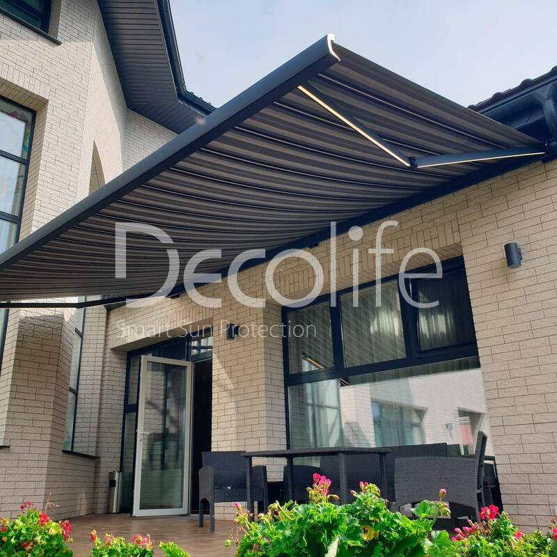 Cassette awning Decolife G500 with backlight in arms - 