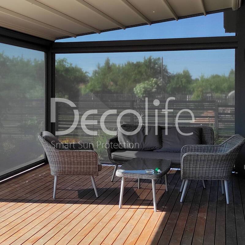 Wall tent pergola Decolife Project Light + Vertical system Zip 100 - 