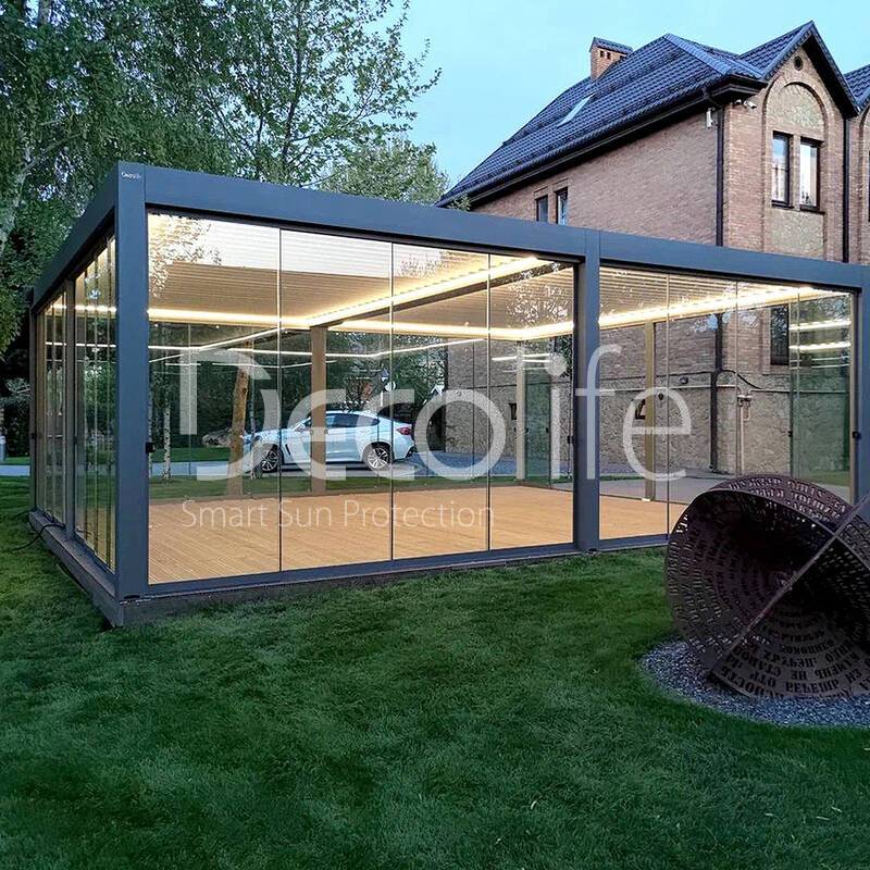 Pergola Decolife B700-25P + Sliding glazing S200 - 