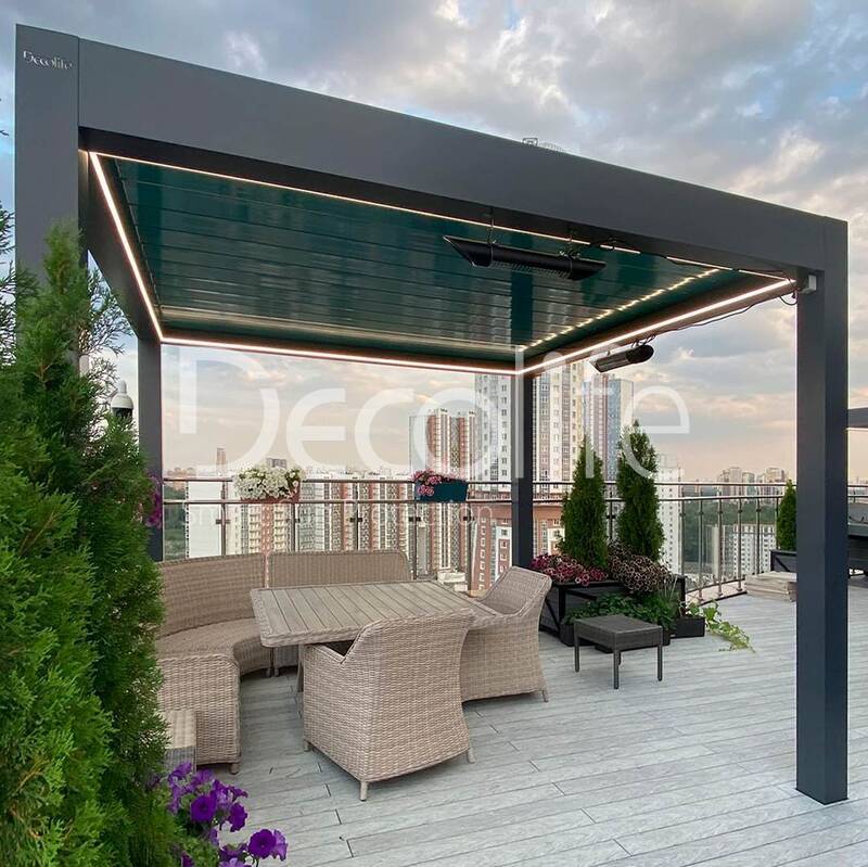 Pergolas Decolife Bioclimatic B700-25С, implemented by partner ''Lux Terras'' - 
