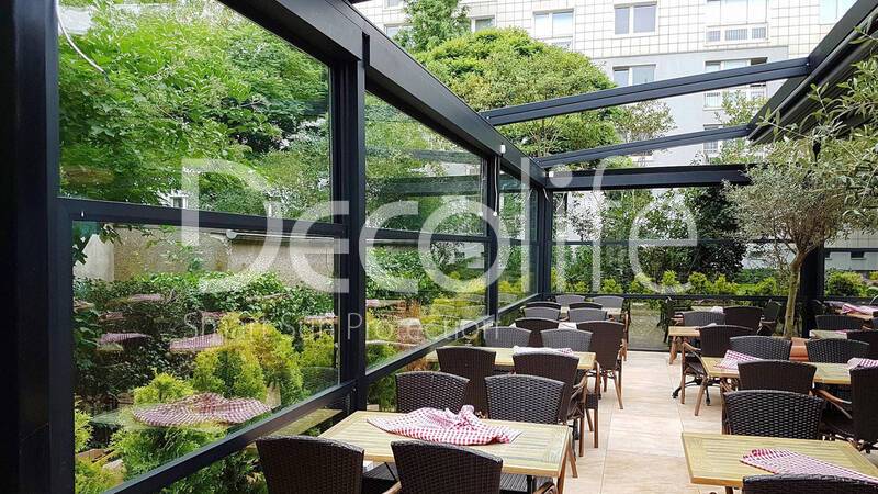 Pergola Decolife Project Light + guillotine glazing W600 - 