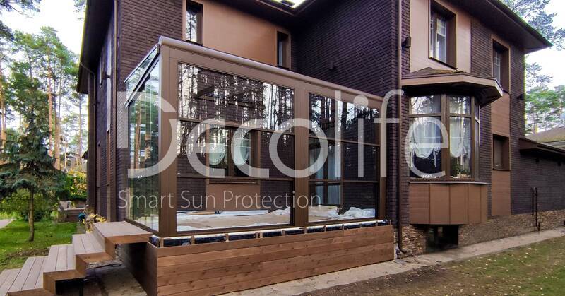 Winter garden + Guillotine glazing W600 + Sliding glazing S100 - 