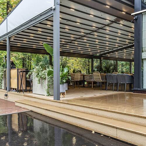Awning pergola Decolife Basic&Pro New + Vertical system Zip 130