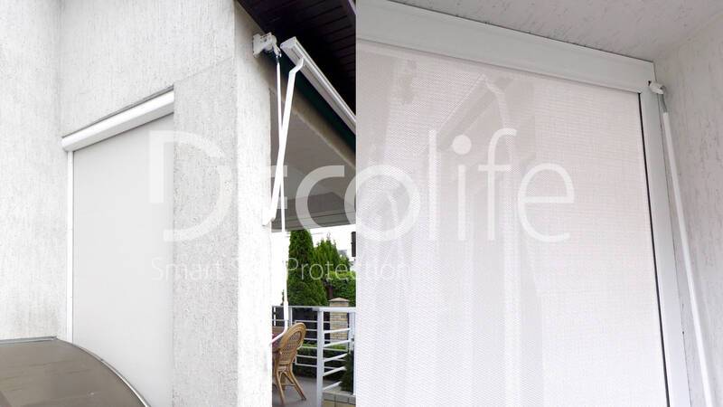 Showcase awning Decolife G400 and Vertical system Zip 100 for the terrace - 