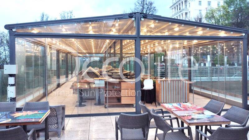 Pergola Decolife Project Light Twin+ Frameless glazing S100 - 