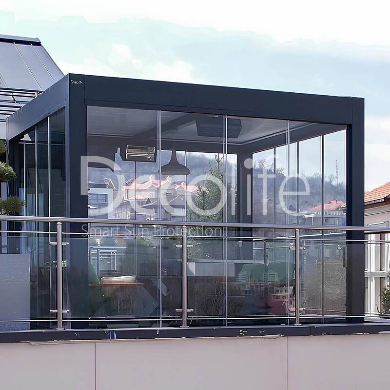 Pergola Decolife B600 PIR+ Sliding glazing S100, implemented by partner ''TENT VERTEX'' - 