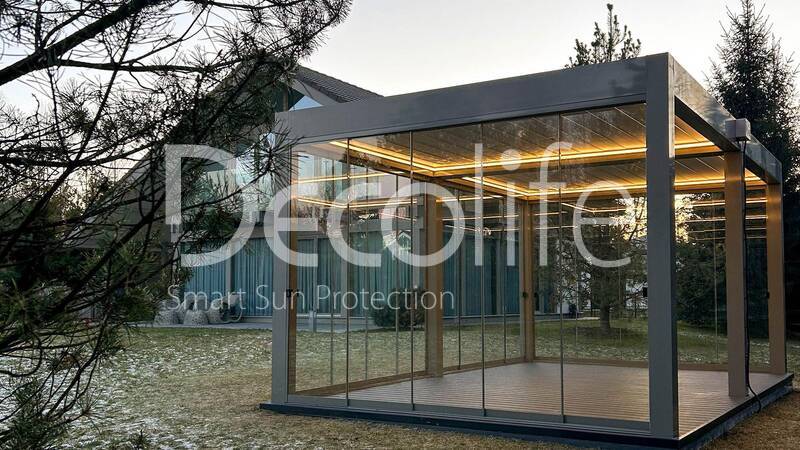 Pergola Decolife B700 + Sliding glazing S200 - 