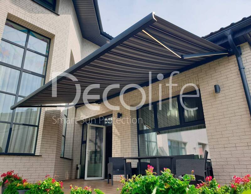 Cassette awning Decolife G500 with backlight in arms - 