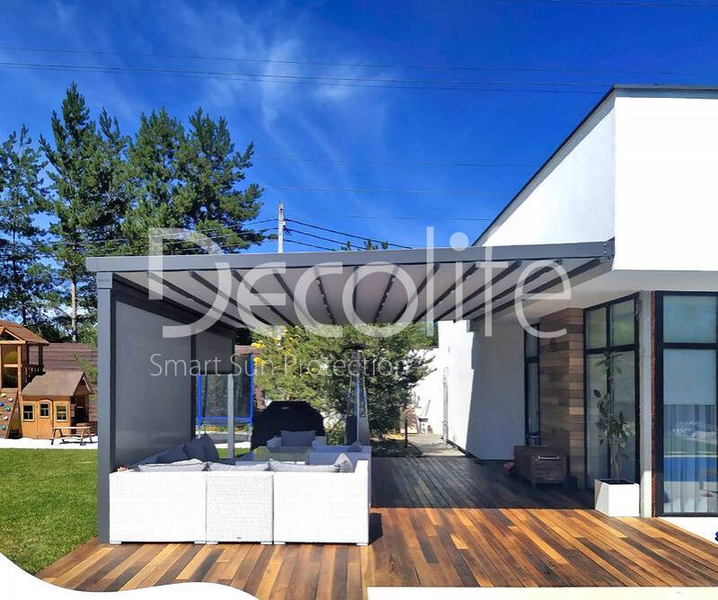 Awning pergola Decolife Basic&Pro New + Vertical system ZIP 100 - 