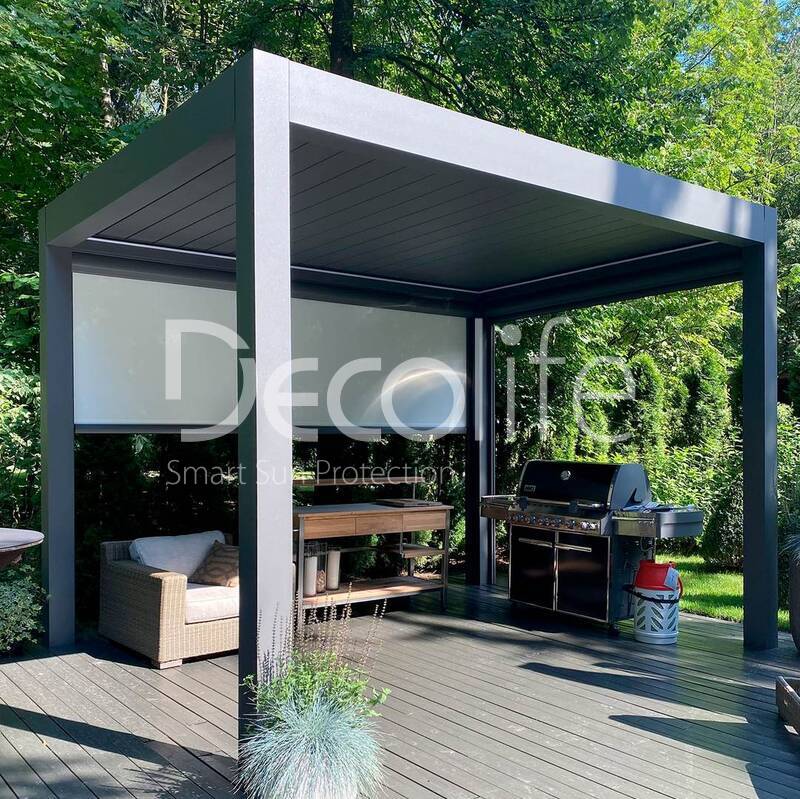 Pergola Decolife Bioclimatic B700-25C + vertical systems ZIP130
, implemented by partner ''Lux Terras'' - 