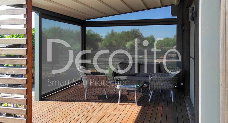 Wall tent pergola Decolife Project Light + Vertical system Zip 100 - 