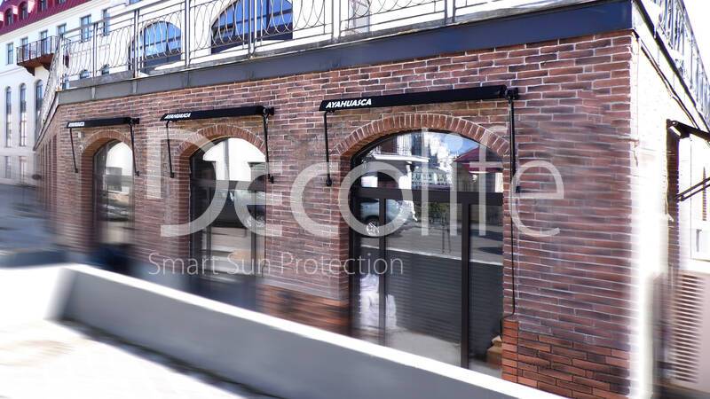 Awning Decolife G400 Italy with flexo printing for cafes and restaurants - 
