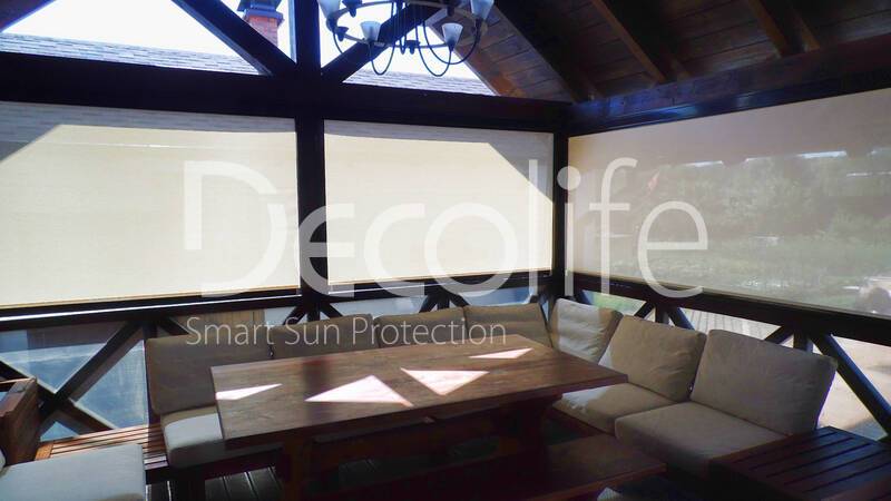 Vertical system Zip 100 for a summer gazebo - 