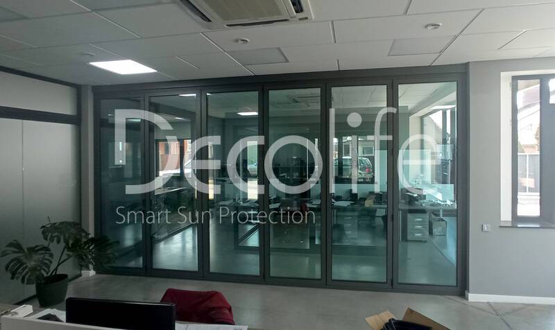 Panoramic folding doors accordion Decolife BF77 with thermal breaks (warm series) - 