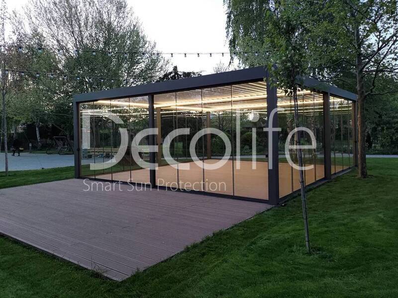 Pergola Decolife B700-25P + Sliding glazing S200 - 