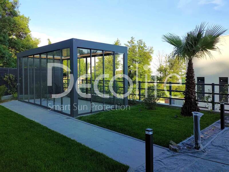 Pergolas Decolife B400-25P, B600 PIR + Sliding glazing S200 - 