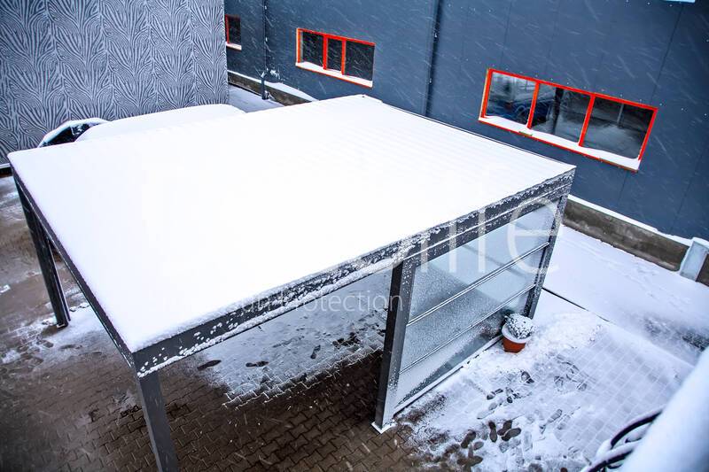 Pergola Decolife Bioclimatic В500-25П + Guillotine glazing W500 - 