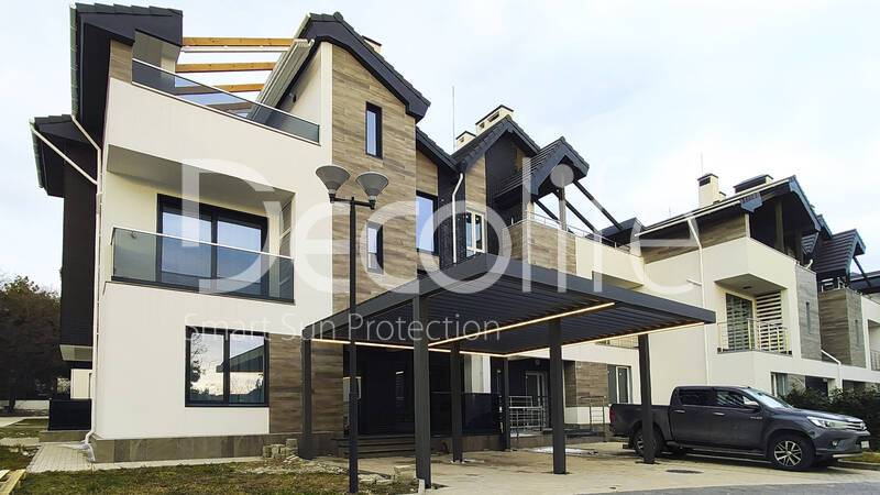 Pergola Decolife B400-25P Bioclimatic with cantilever overhang - 