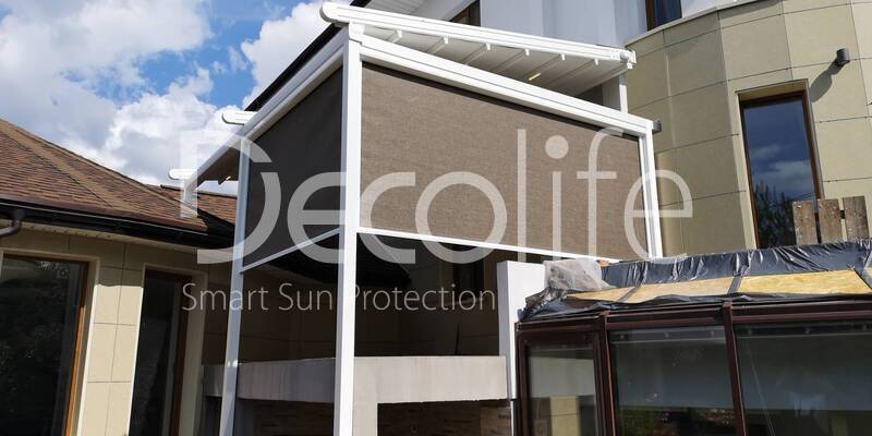 Pergola Decolife Project Light + Vertical system Zip 130 - 