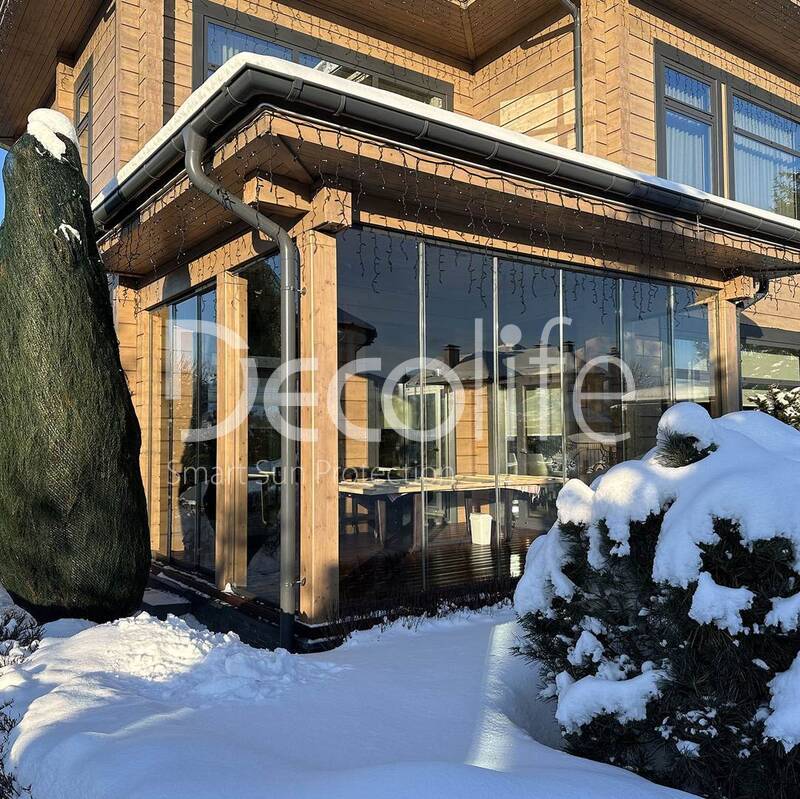 Sliding glazing Decolife S200, implemented by partner Lux Terras - 