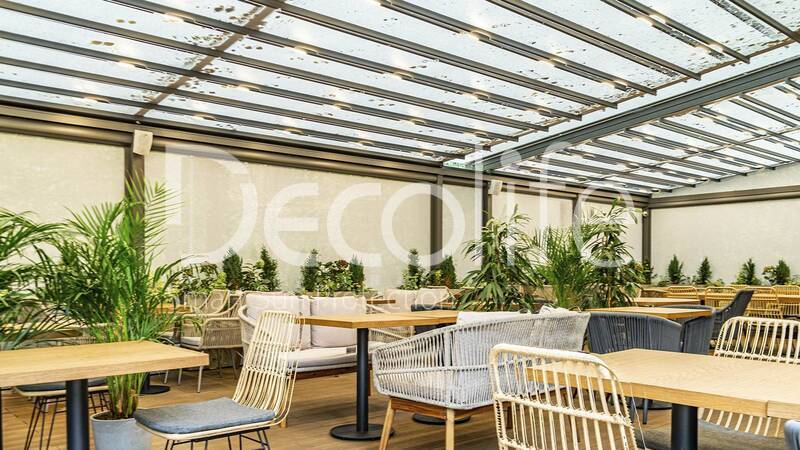 Awning pergola Decolife Basic&Pro New + Vertical system Zip 130 - 