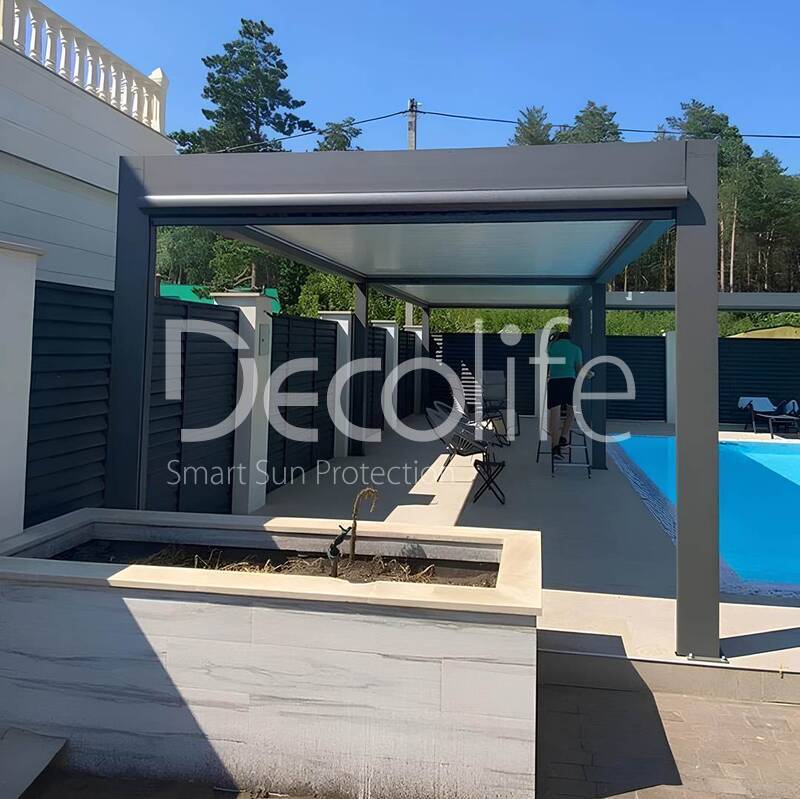 Pergola Bioclimatic B500-20P + Vertical system Zip 130, - object was implemented by partner ''Territoriya komforta'' - 