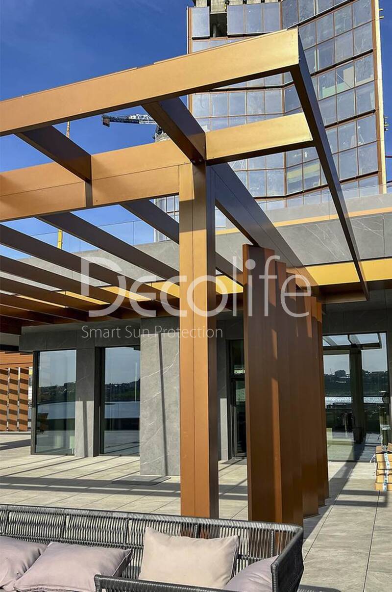 Pergola Decolife with static slats B200 MAF, object was implemented by  partner OOO ''STELL MS'' - 