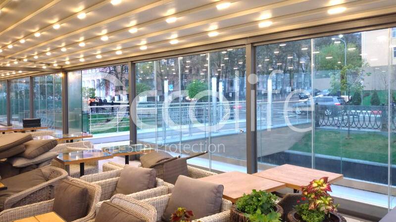 Pergola Decolife Project Light Twin+ Frameless glazing S100 - 