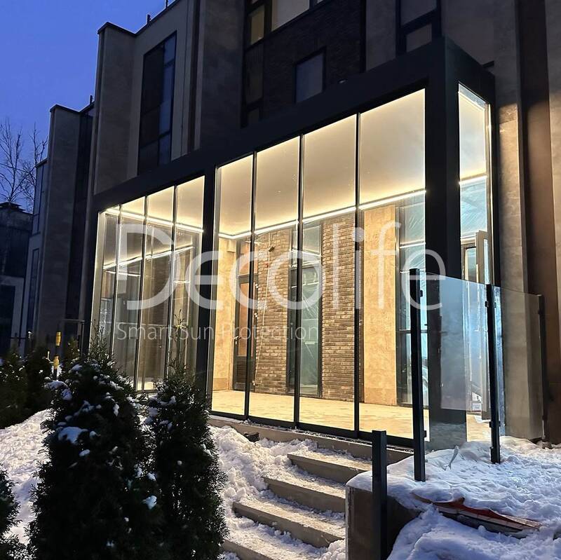 Pergola Decolife B600 PIR + Panoramic glazing S500, implemented by partner ''Lux Terras'' - 