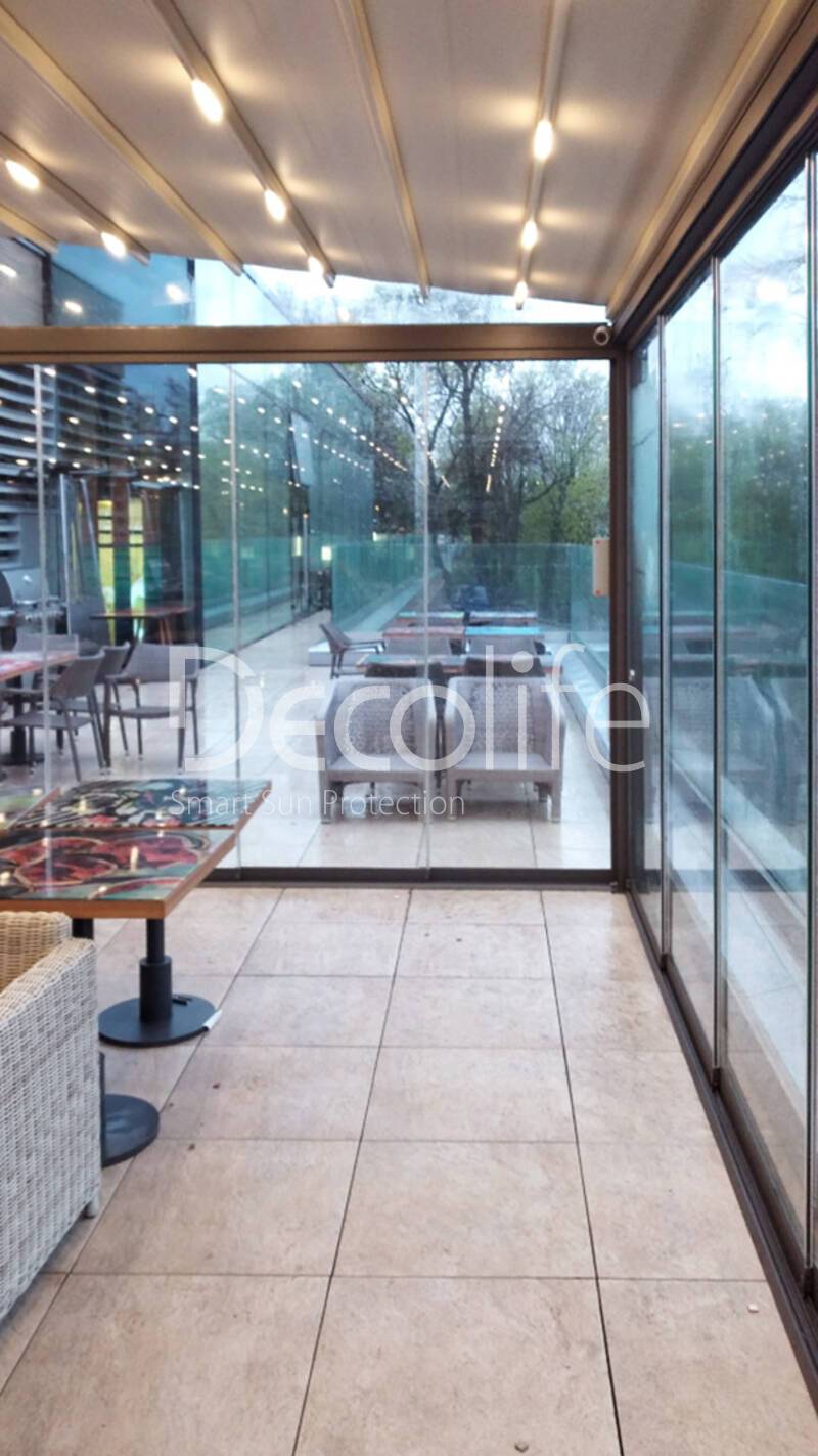 Pergola Decolife Project Light Twin+ Frameless glazing S100 - 