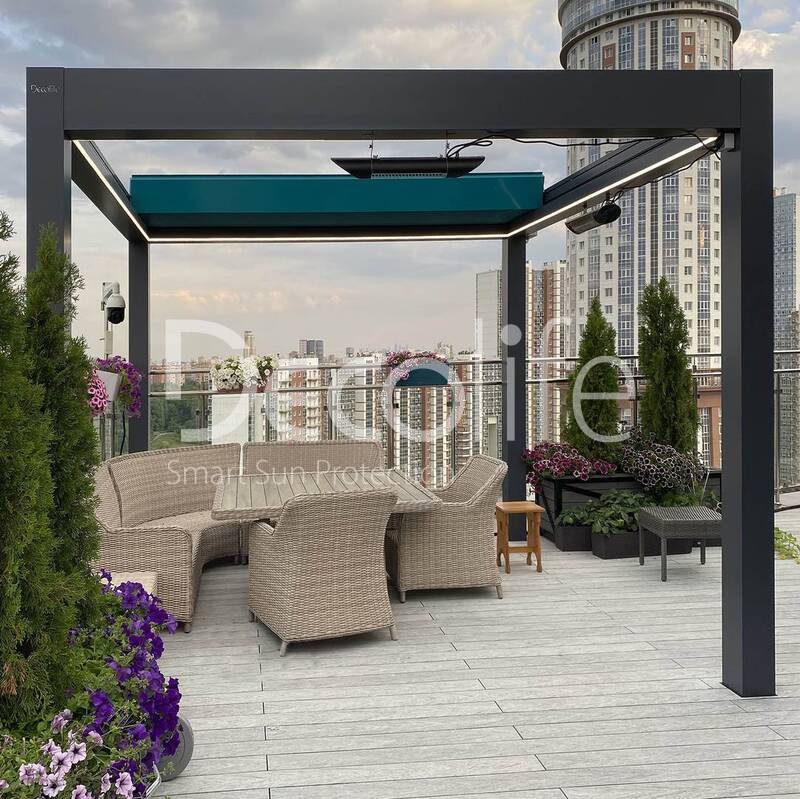 Pergolas Decolife Bioclimatic B700-25С, implemented by partner ''Lux Terras'' - 