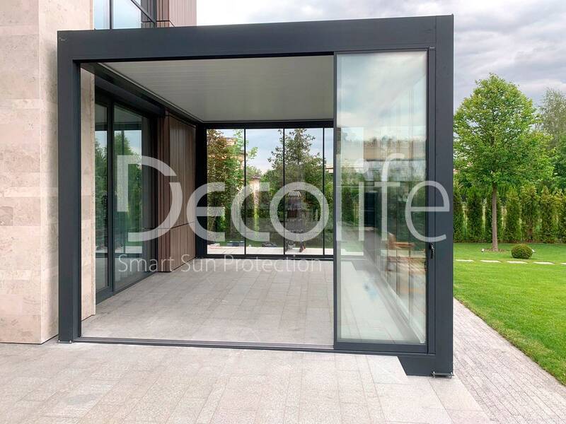 Pergola Decolife B700-20C + Sliding glazing S500 - 