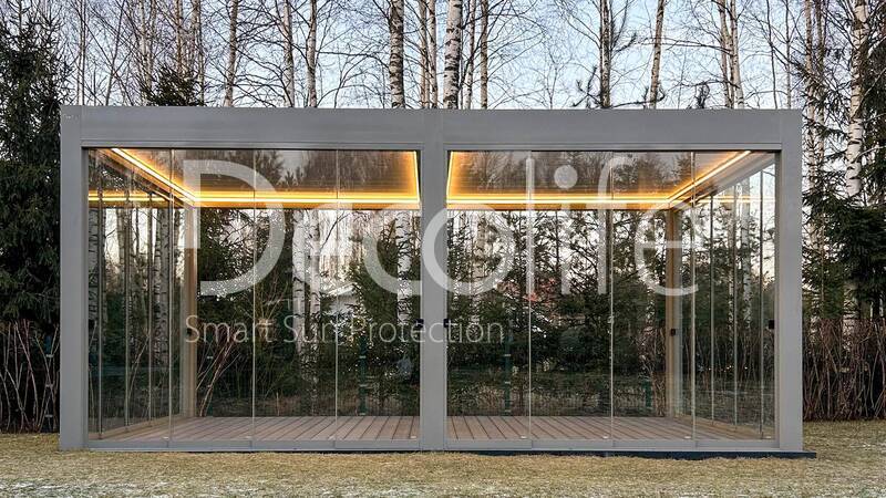 Pergola Decolife B700 + Sliding glazing S200 - 