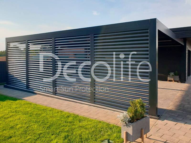 Pergola Bioclimatic B500-20P + Facade blinds FZ-44 - 