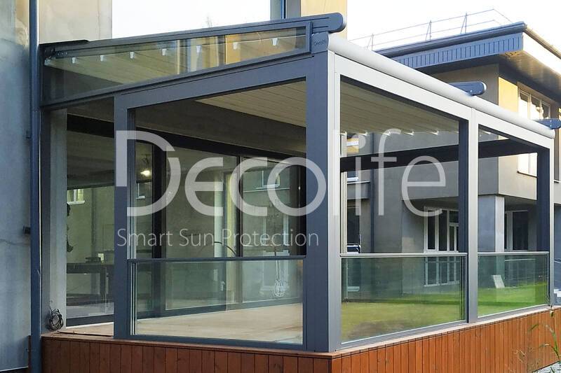 Pergola Decolife Basic&Pro New + Guillotine glazing W500 - 