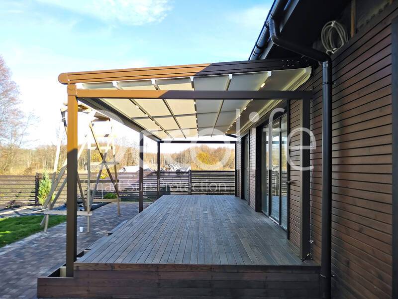 Pergola Decolife Project Light + Vertical system Zip 130 - 
