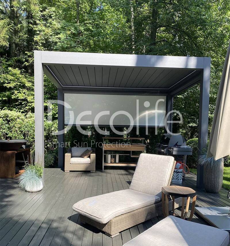 Pergola Decolife Bioclimatic B700-25C + vertical systems ZIP130
, implemented by partner ''Lux Terras'' - 