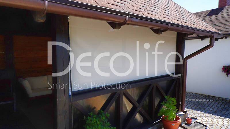 Vertical system Zip 100 for a summer gazebo - 