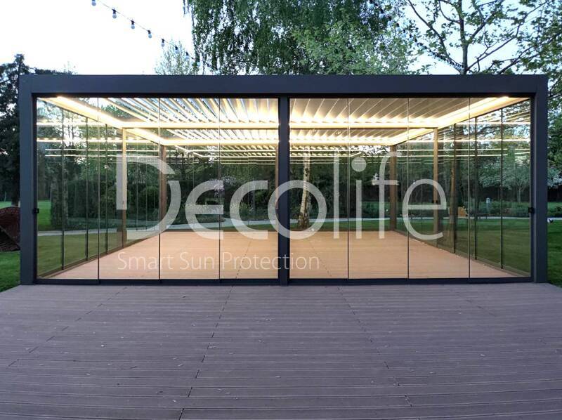 Pergola Decolife B700-25P + Sliding glazing S200 - 