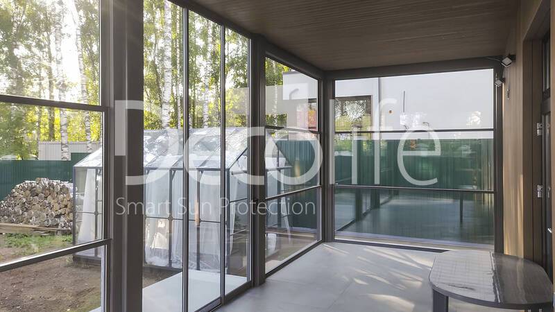 Guillotine glazing Decolife W500 + Sliding glazing Decolife S500 - 