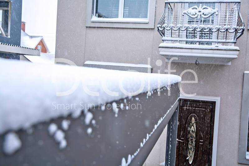 Pergola Decolife Bioclimatic В500-25П + Guillotine glazing W500 - 