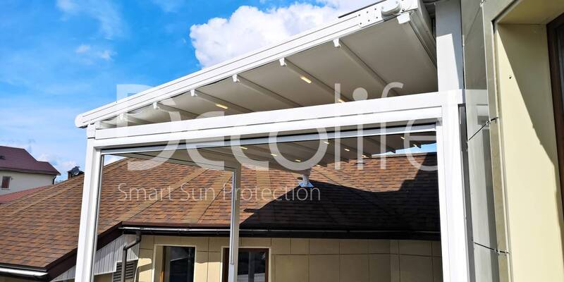 Pergola Decolife Project Light + Vertical system Zip 130 - 