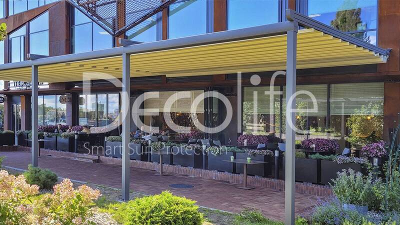 Awning pergola Decolife Basic&Pro New, implemented by  partner LLC ''European Sun Protection Systems'' - 