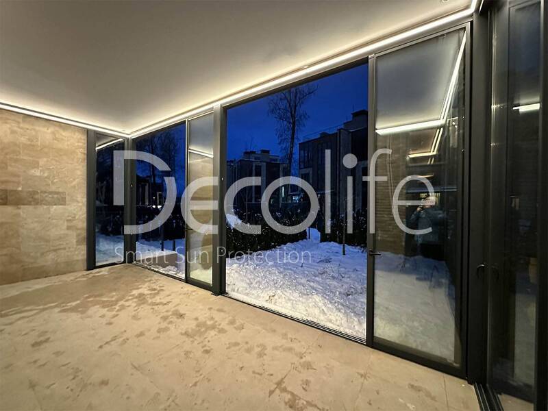 Pergola Decolife B600 PIR + Panoramic glazing S500, implemented by partner ''Lux Terras'' - 