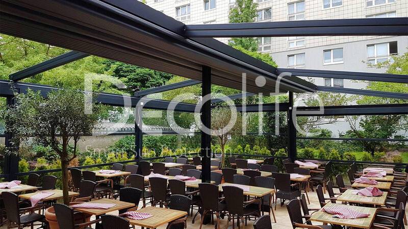 Pergola Decolife Project Light + guillotine glazing W600 - 