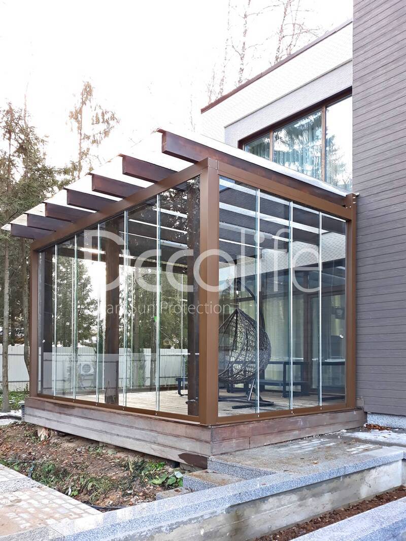 Sliding frameless glazing Decolife S100 - 
