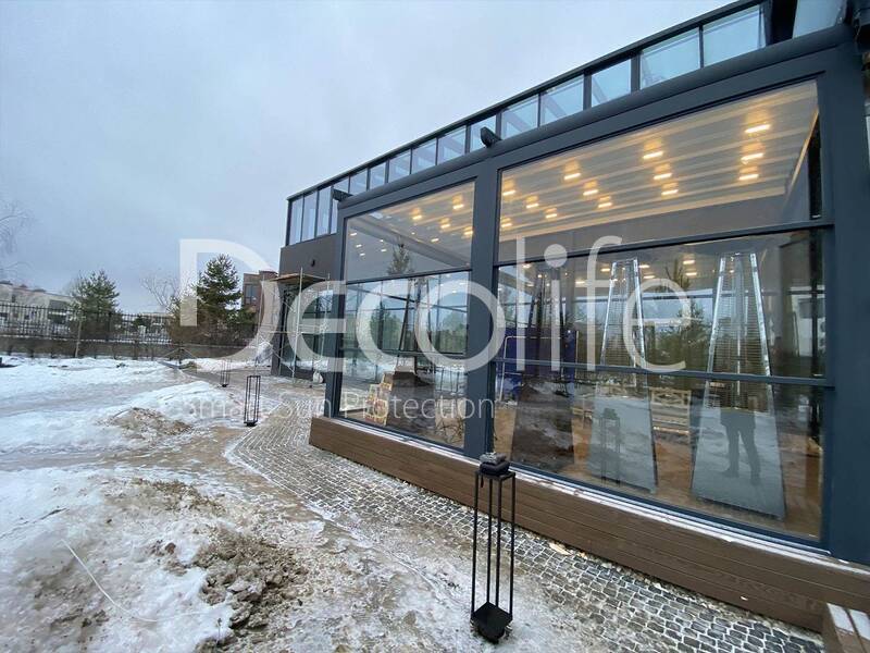Pergola awning Decolife Project Light + Lifting glazin W500 - implemented by partner ''Lux Terras'' - 