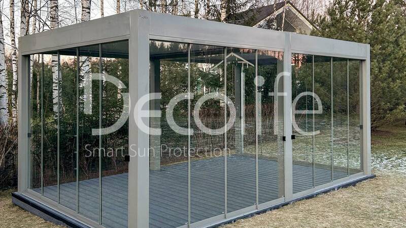 Pergola Decolife B700 + Sliding glazing S200 - 